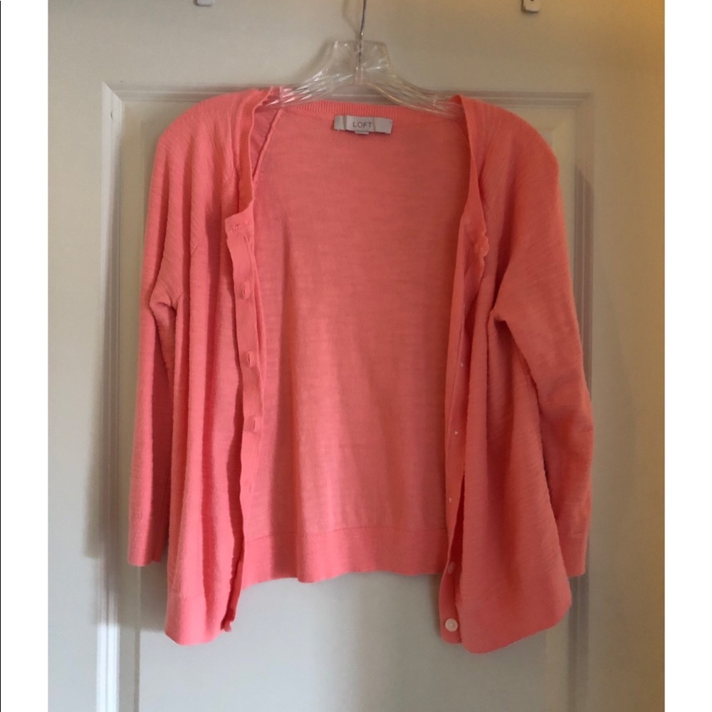 LOFT Pink Cardigan